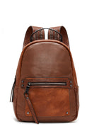 Women's Tan Metal Detailed Backpack | Derimod Women's Tan Metal Detailed Backpack | Derimod