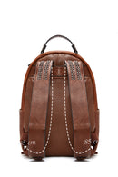 Women's Tan Metal Detailed Backpack | Derimod Women's Tan Metal Detailed Backpack | Derimod