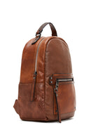 Women's Tan Metal Detailed Backpack | Derimod Women's Tan Metal Detailed Backpack | Derimod