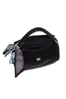 Women's Black Long Strap Suede Shoulder Bag | Derimod Women's Black Long Strap Suede Shoulder Bag | Derimod