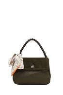 Women's Khaki Long Strap Suede Shoulder Bag | Derimod Women's Khaki Long Strap Suede Shoulder Bag | Derimod