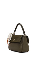 Women's Khaki Long Strap Suede Shoulder Bag | Derimod Women's Khaki Long Strap Suede Shoulder Bag | Derimod