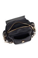 Women's Black Long Strap Mini Shoulder Bag | Derimod Women's Black Long Strap Mini Shoulder Bag | Derimod