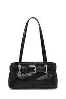 Women's Black Patent Leather Shoulder Bag | Derimod Women's Black Patent Leather Shoulder Bag | Derimod