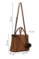 Women's Brown Long Strap Accessorized Shoulder Bag | Derimod Women's Brown Long Strap Accessorized Shoulder Bag | Derimod