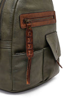 Women's Khaki Backpack | Derimod Women's Khaki Backpack | Derimod
