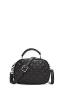 Women's Black Long Strapped Quilted Crossbody Bag | Derimod Women's Black Long Strapped Quilted Crossbody Bag | Derimod