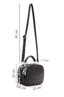 Women's Black Long Strapped Quilted Crossbody Bag | Derimod Women's Black Long Strapped Quilted Crossbody Bag | Derimod
