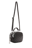 Women's Black Long Strapped Quilted Crossbody Bag | Derimod Women's Black Long Strapped Quilted Crossbody Bag | Derimod