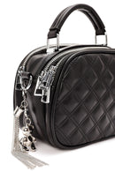 Women's Black Long Strapped Quilted Crossbody Bag | Derimod Women's Black Long Strapped Quilted Crossbody Bag | Derimod