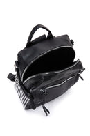 Women's Black Long Strap Backpack | Derimod Women's Black Long Strap Backpack | Derimod