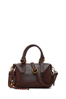 Women's Brown Long Strap Mini Shoulder Bag | Derimod Women's Brown Long Strap Mini Shoulder Bag | Derimod