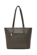 Women's Gray Long Strap Accessorized Woven Shoulder Bag | Derimod Women's Gray Long Strap Accessorized Woven Shoulder Bag | Derimod