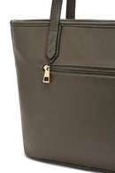 Women's Gray Long Strap Accessorized Woven Shoulder Bag | Derimod Women's Gray Long Strap Accessorized Woven Shoulder Bag | Derimod