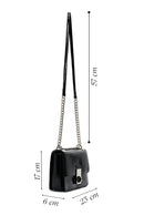 Kadın Siyah Zincir Askılı Rugan Abiye Çapraz Çanta | Derimod Kadın Siyah Zincir Askılı Rugan Abiye Çapraz Çanta | Derimod