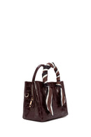 Women's Burgundy Long Strap Crocodile Pattern Mini Shoulder Bag | Derimod Women's Burgundy Long Strap Crocodile Pattern Mini Shoulder Bag | Derimod