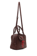 Women's Burgundy Long Strap Charm Handbag | Derimod Women's Burgundy Long Strap Charm Handbag | Derimod