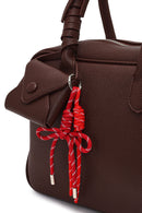 Women's Burgundy Long Strap Charm Handbag | Derimod Women's Burgundy Long Strap Charm Handbag | Derimod