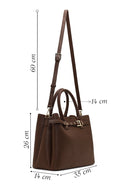 Women's Brown Long Strap Classic Shoulder Bag | Derimod Women's Brown Long Strap Classic Shoulder Bag | Derimod