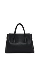 Women's Black Long Strap Woven Detailed Shoulder Bag | Derimod Women's Black Long Strap Woven Detailed Shoulder Bag | Derimod