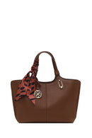 Women's Brown Long Strapped Accessorized Shoulder Bag | Derimod Women's Brown Long Strapped Accessorized Shoulder Bag | Derimod
