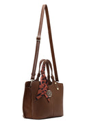Women's Brown Long Strapped Accessorized Shoulder Bag | Derimod Women's Brown Long Strapped Accessorized Shoulder Bag | Derimod