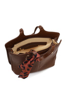 Women's Brown Long Strapped Accessorized Shoulder Bag | Derimod Women's Brown Long Strapped Accessorized Shoulder Bag | Derimod