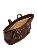 Women's Brown Long Strap Printed Shoulder Bag | Derimod Women's Brown Long Strap Printed Shoulder Bag | Derimod