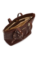 Women's Brown Long Strap Printed Shoulder Bag | Derimod Women's Brown Long Strap Printed Shoulder Bag | Derimod