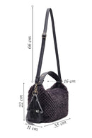 Women's Gray Long Strapped Plush Shoulder Bag with Charms | Derimod Women's Gray Long Strapped Plush Shoulder Bag with Charms | Derimod