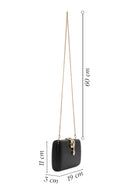 Women's Black Accessory Detailed Long Chain Strap Mini Evening Clutch Bag | Derimod Women's Black Accessory Detailed Long Chain Strap Mini Evening Clutch Bag | Derimod