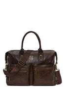 Men's Brown Long Strap Briefcase | Derimod Men's Brown Long Strap Briefcase | Derimod