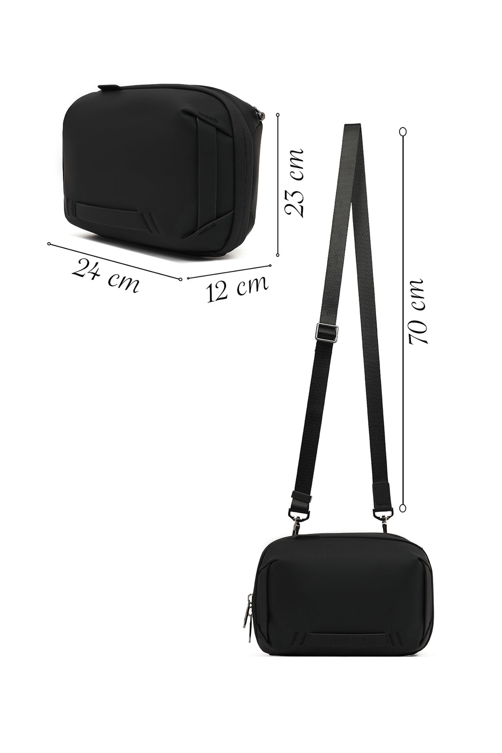 D-Pack Erkek Siyah Kumaş El Çantası