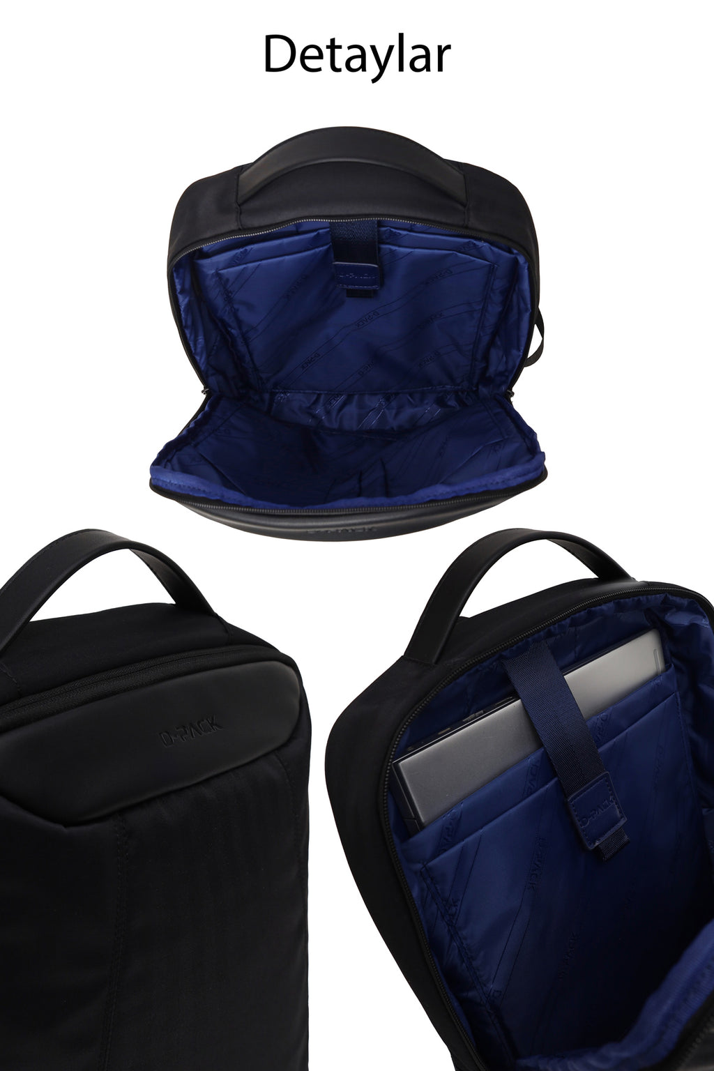 D-Pack Unisex Siyah Kumaş Sırt Çantası