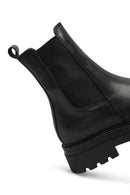 Women's Black Thick-Soled Leather Chelsea Boot | Derimod Women's Black Thick-Soled Leather Chelsea Boot | Derimod