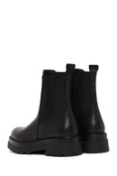 Women's Black Thick-Soled Leather Chelsea Boot | Derimod Women's Black Thick-Soled Leather Chelsea Boot | Derimod