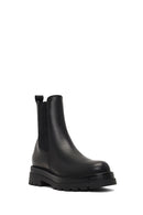 Women's Black Thick-Soled Leather Chelsea Boot | Derimod Women's Black Thick-Soled Leather Chelsea Boot | Derimod