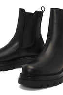 Women's Black Thick-Soled Leather Chelsea Boot | Derimod Women's Black Thick-Soled Leather Chelsea Boot | Derimod
