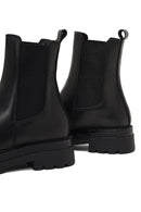 Women's Black Thick-Soled Leather Chelsea Boot | Derimod Women's Black Thick-Soled Leather Chelsea Boot | Derimod