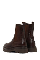 Women's Brown Thick-Soled Leather Chelsea Boot | Derimod Women's Brown Thick-Soled Leather Chelsea Boot | Derimod