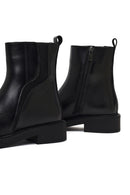 Women's Black Zippered Leather Boots | Derimod Women's Black Zippered Leather Boots | Derimod