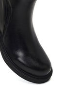 Women's Black Zippered Leather Boots | Derimod Women's Black Zippered Leather Boots | Derimod