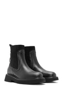 Woman Siyah Leather Chelsea Bot | Derimod Woman Siyah Leather Chelsea Bot | Derimod