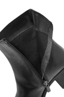 Woman Black Zippered Low Heeled Shoes Leather Boat | Derimod Woman Black Zippered Low Heeled Shoes Leather Boat | Derimod