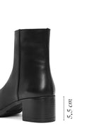 Woman Black Zippered Low Heeled Shoes Leather Boat | Derimod Woman Black Zippered Low Heeled Shoes Leather Boat | Derimod