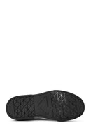Erkek Siyah Bağcıklı Kalın Tabanlı Deri Sneaker | Derimod Erkek Siyah Bağcıklı Kalın Tabanlı Deri Sneaker | Derimod