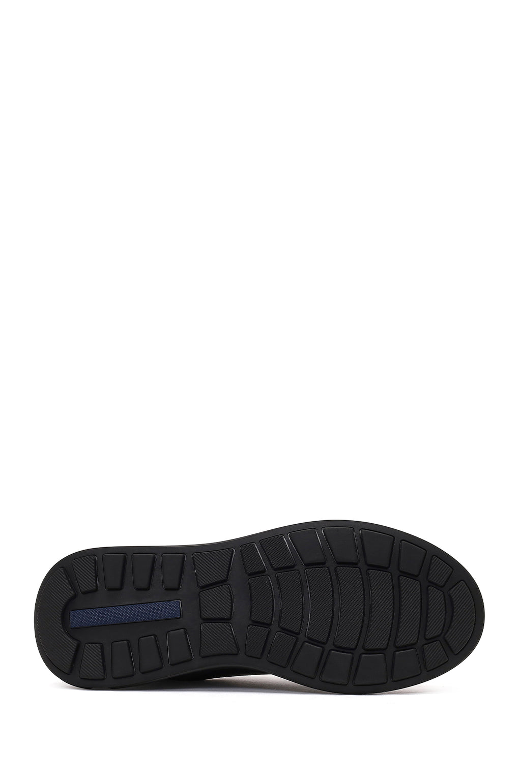 Erkek Siyah Kalın Tabanlı Deri Sneaker