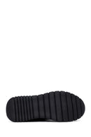Erkek Siyah Bağcıklı Deri Casual Sneaker | Derimod Erkek Siyah Bağcıklı Deri Casual Sneaker | Derimod