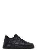 Men's Black Lace-Up Thick-Soled Leather Casual Sneaker | Derimod Men's Black Lace-Up Thick-Soled Leather Casual Sneaker | Derimod