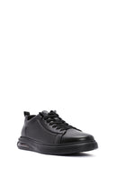 Erkek Siyah Bağcıklı Deri Sneaker | Derimod Erkek Siyah Bağcıklı Deri Sneaker | Derimod